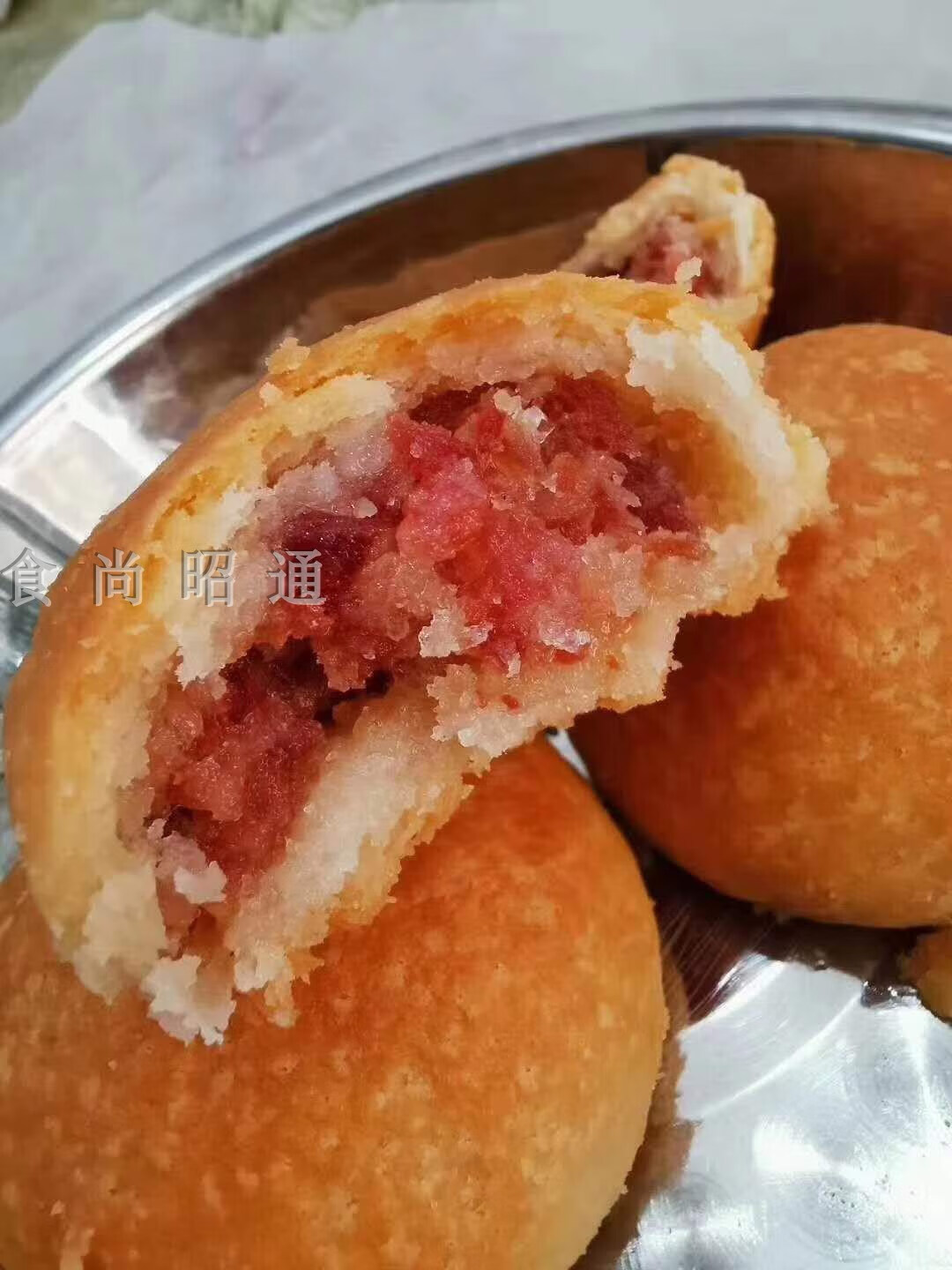 正宗传统昭通大关周氏周家手工酥壳火腿云腿豆沙洗沙花生麻仁月饼