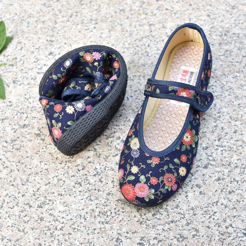 圆口布鞋 通勤百搭复古民族风圆口木兰春秋女鞋防滑软底老人鞋妈妈