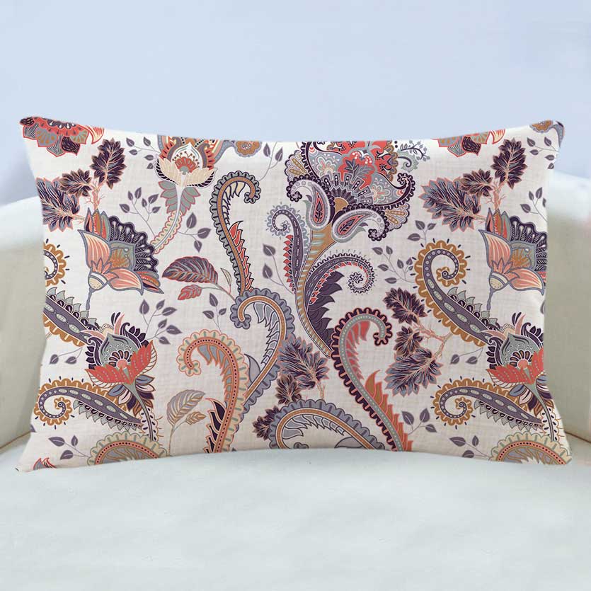 万燊欧式复古佩斯利花纹抱枕套含芯客厅沙发腰枕床头高档大号靠垫靠背