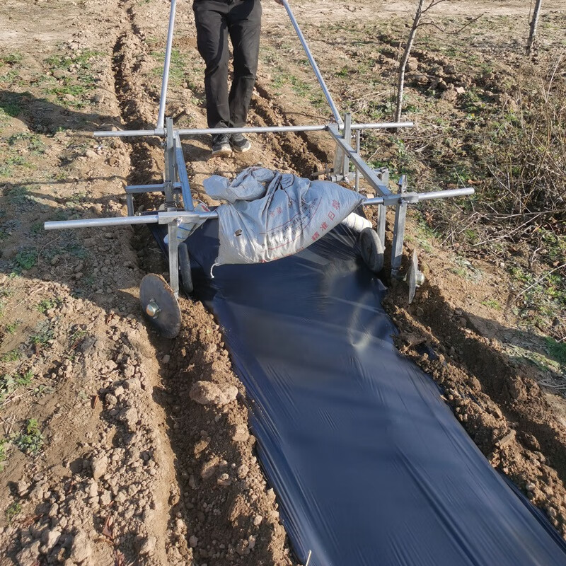 地膜覆盖机农用覆膜机小型手动工具手拉式高垄自动盖薄膜神器农用