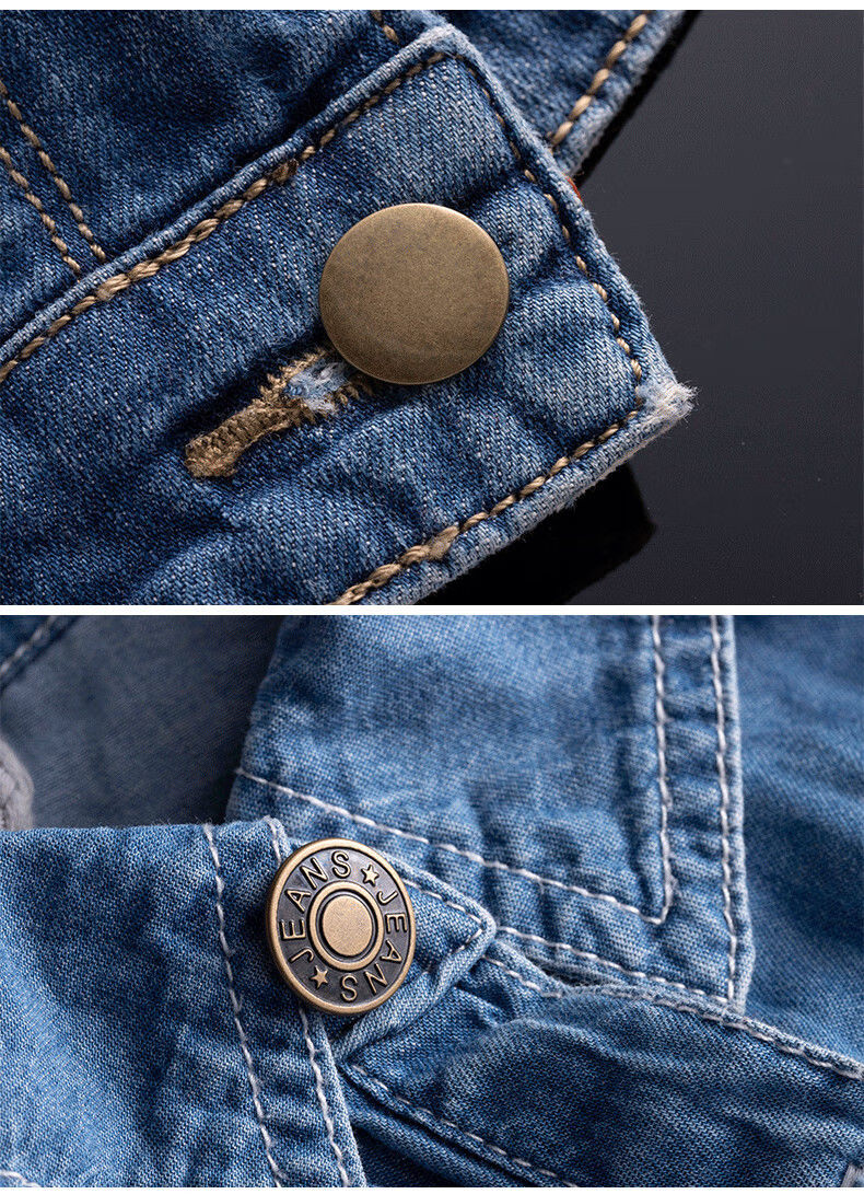 牛仔裤扣子铆钉固定收腰摇头金属纽扣可调节裤子裤腰扣 固定款 银色光