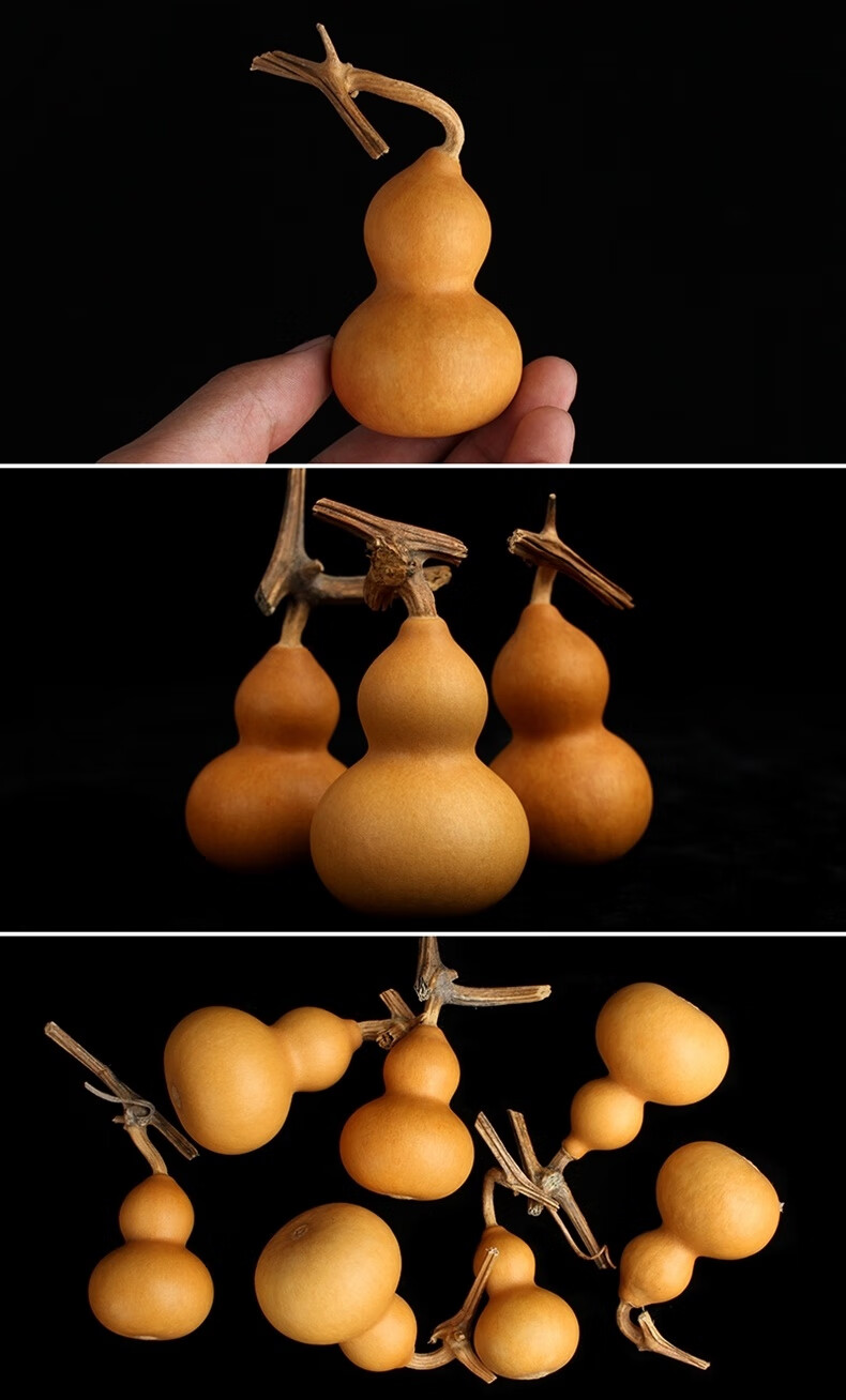 文玩葫芦手捻天然特小手捻把玩包浆老葫芦文玩胡葫芦草里金小葫芦手把