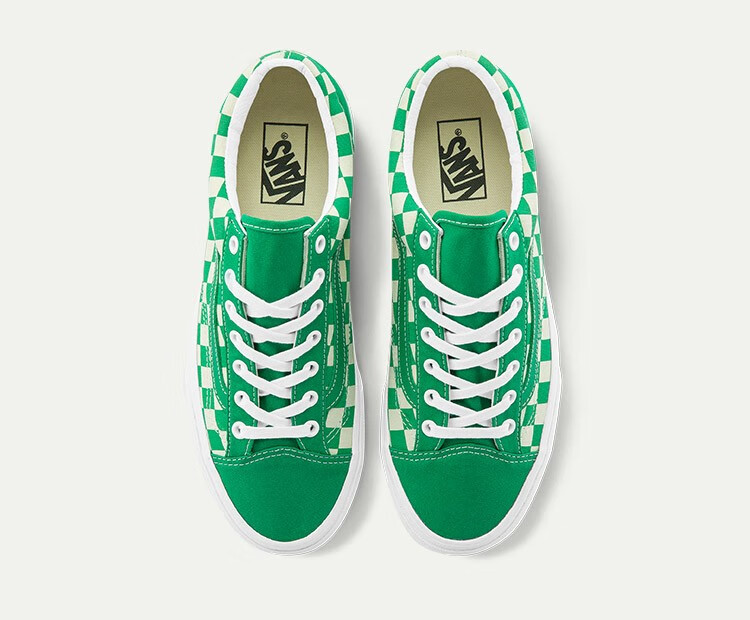 vans范斯官方 绿白棋盘格男鞋女鞋style 36低帮帆布鞋 绿白棋盘格 34.