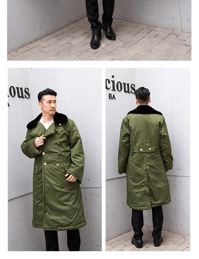 羊皮军大衣羊皮毛一体棉大衣羊毛真皮保暖冷库防寒服加厚棉大衣男