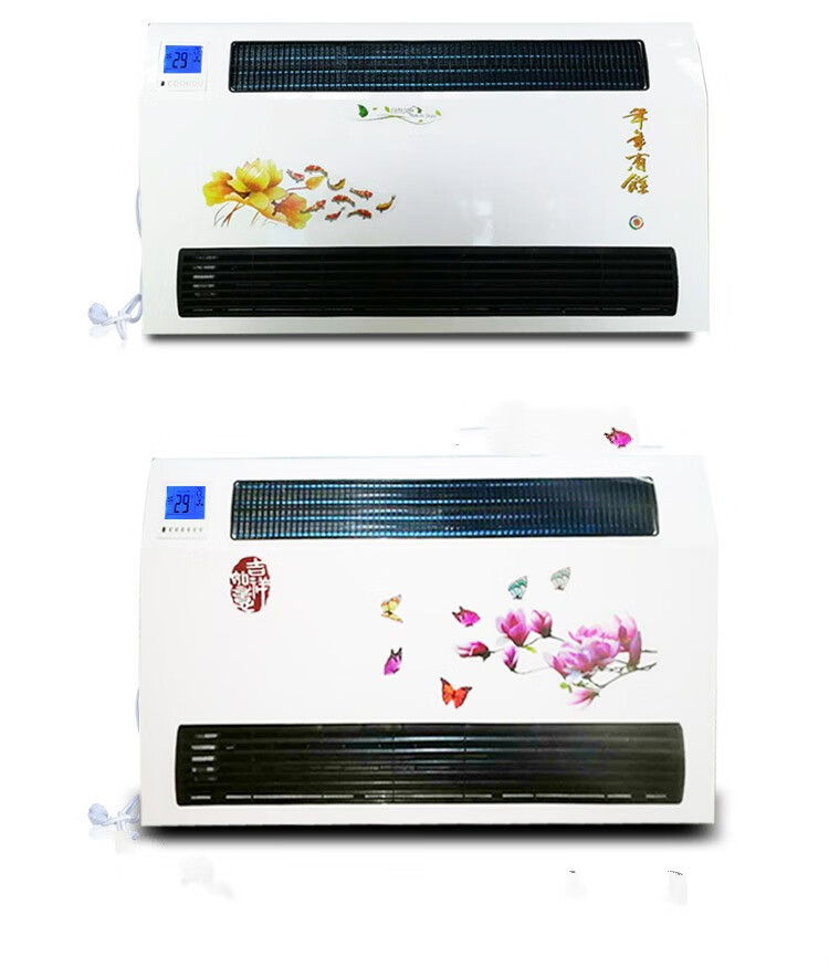 风机盘管家用明装水空调散热器冷暖两用水暖空调壁挂式吹风暖气片