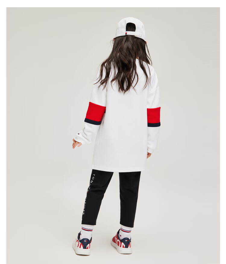 tommy童装女童连衣裙中大童卫衣连衣裙暗夜蓝1105