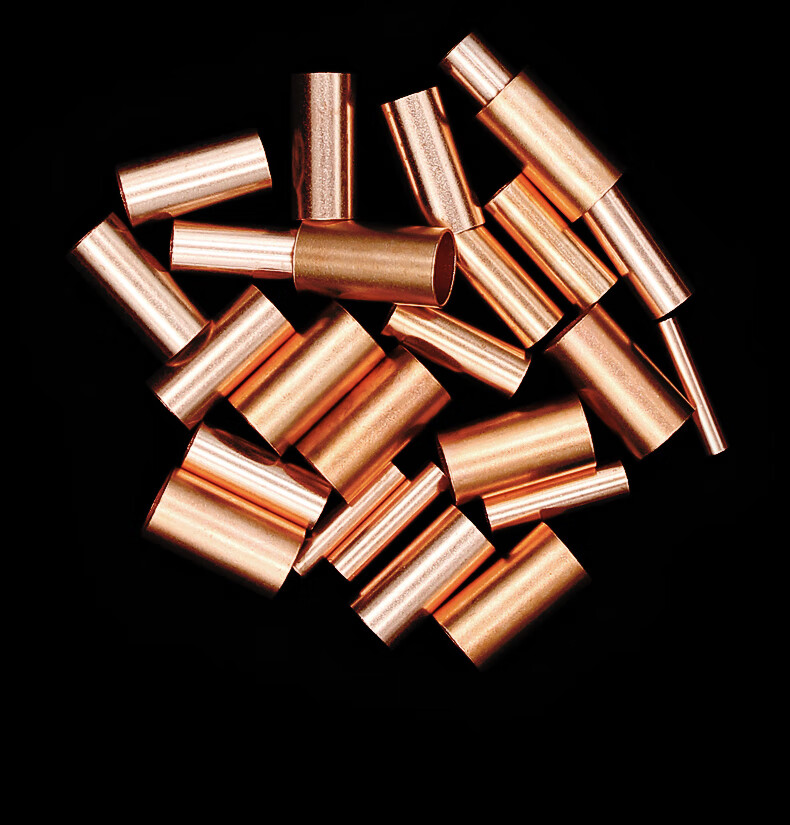 紫铜gt连接管电线接头压接端子小铜管对接端子连接器套装对接内径15mm