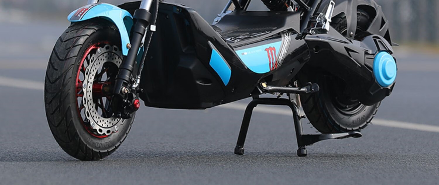 极客战狼电动车72高速大功率电动摩托车x锂电池外卖60电摩 改装版