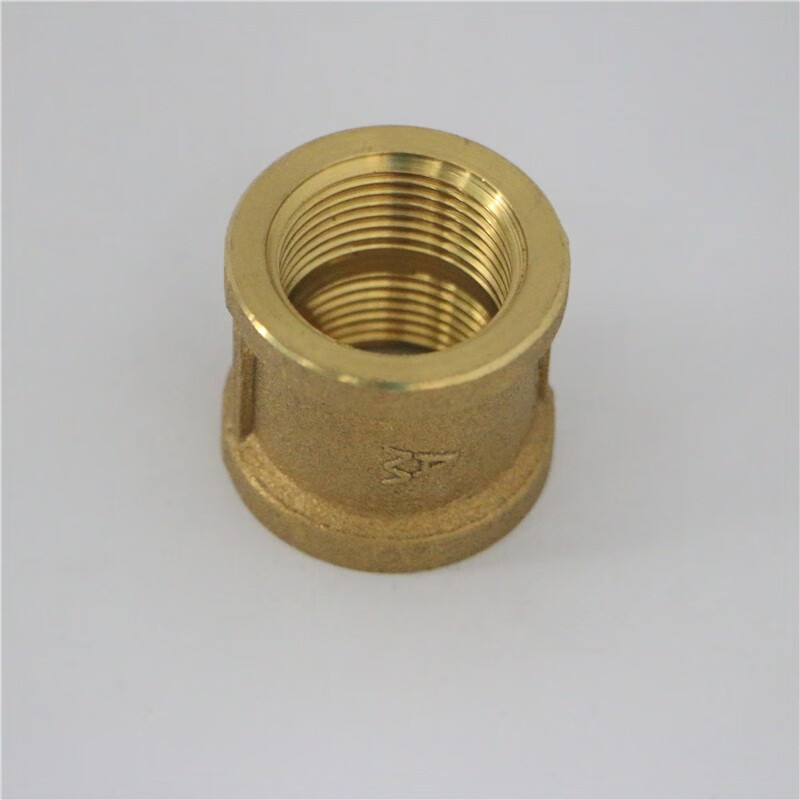 埃美柯黄铜螺纹连接配件内丝直接680加厚内牙水管管箍束接接头等径