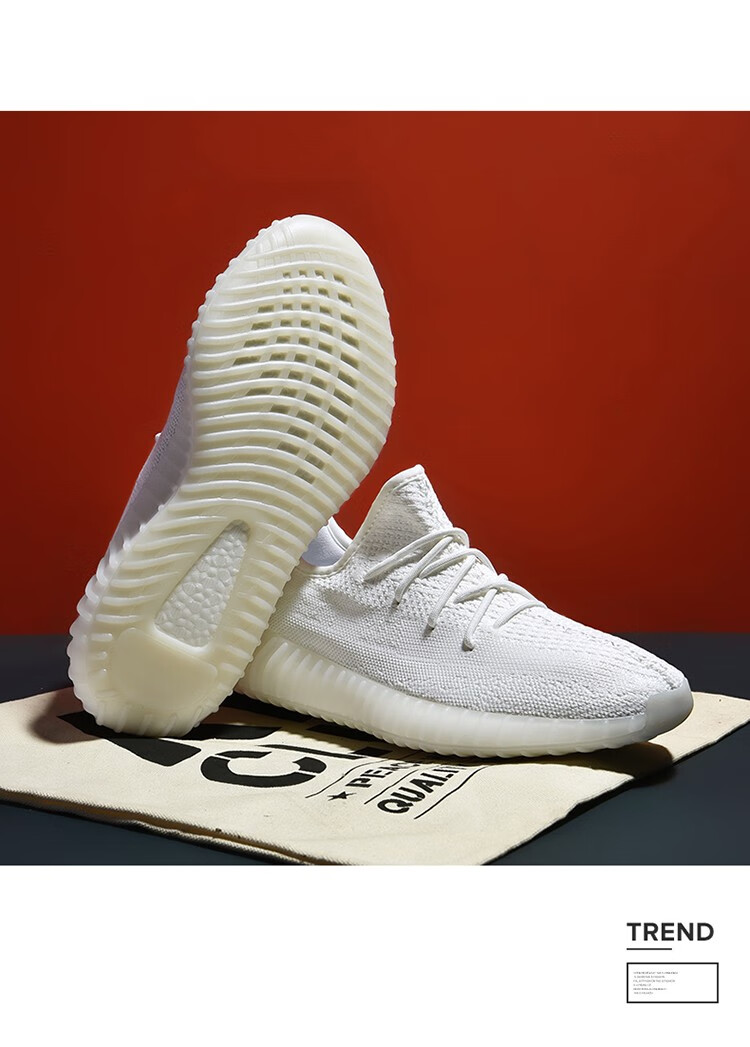 潮流男鞋椰子鞋潮鞋2021秋冬季新款满天星官网男鞋跑步运动黑白天使冰