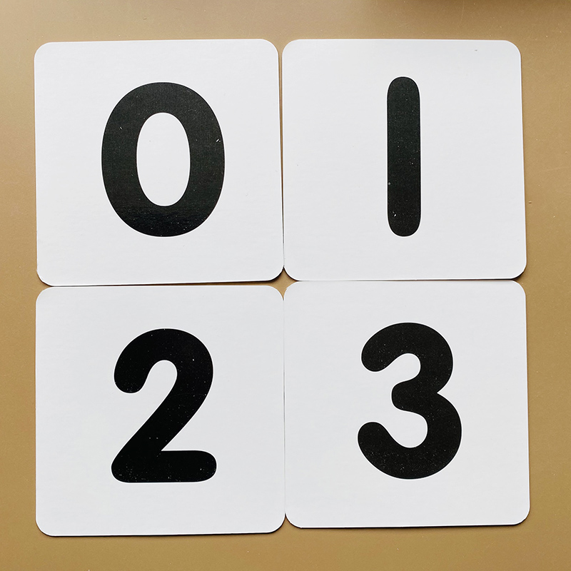 1-2-3-6岁宝宝看图认数字卡片0-10-20-30幼儿童看图数数字卡片加厚