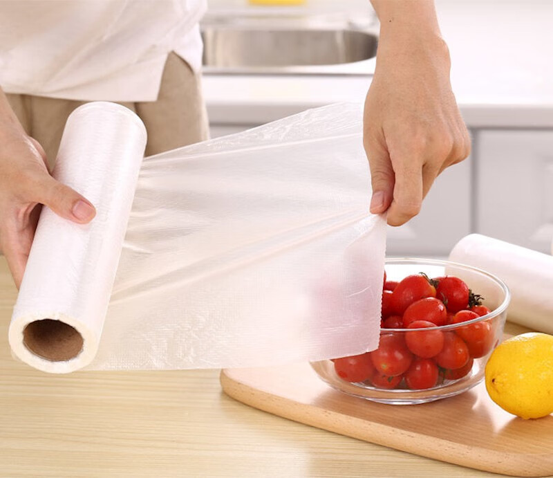 保鲜袋子大号中号小号加厚家用食品袋连卷袋手撕袋 小号3卷