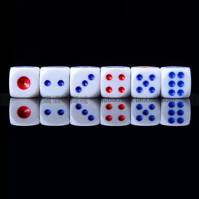 q色子骰子筛粒筛子大号创意酒吧ktv数字甩子塞子骰粒100粒1包音然16号