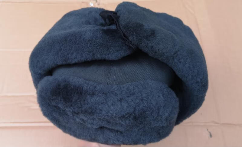 地面勤务羊剪绒寒区皮帽 厚实暖和的寒区皮毛一体冬季防寒皮帽 头围59