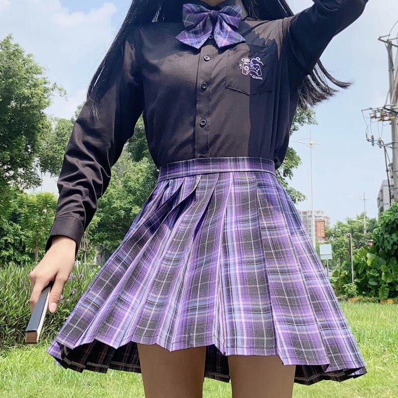 日系学院风秋冬季jk制服裙套装甜心风暴百褶裙长袖衬衫寸衫套时尚百搭
