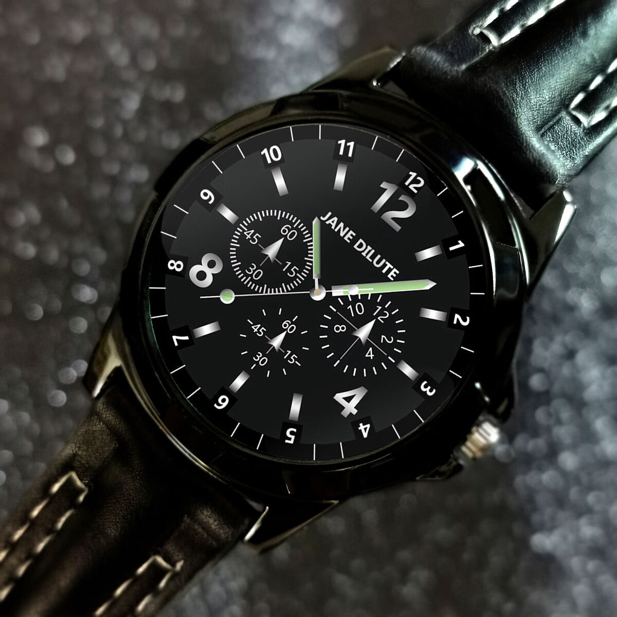 朴里jd潮牌手表男学生韩版简约时尚男士夜光腕表情侣手表生日礼物白盘