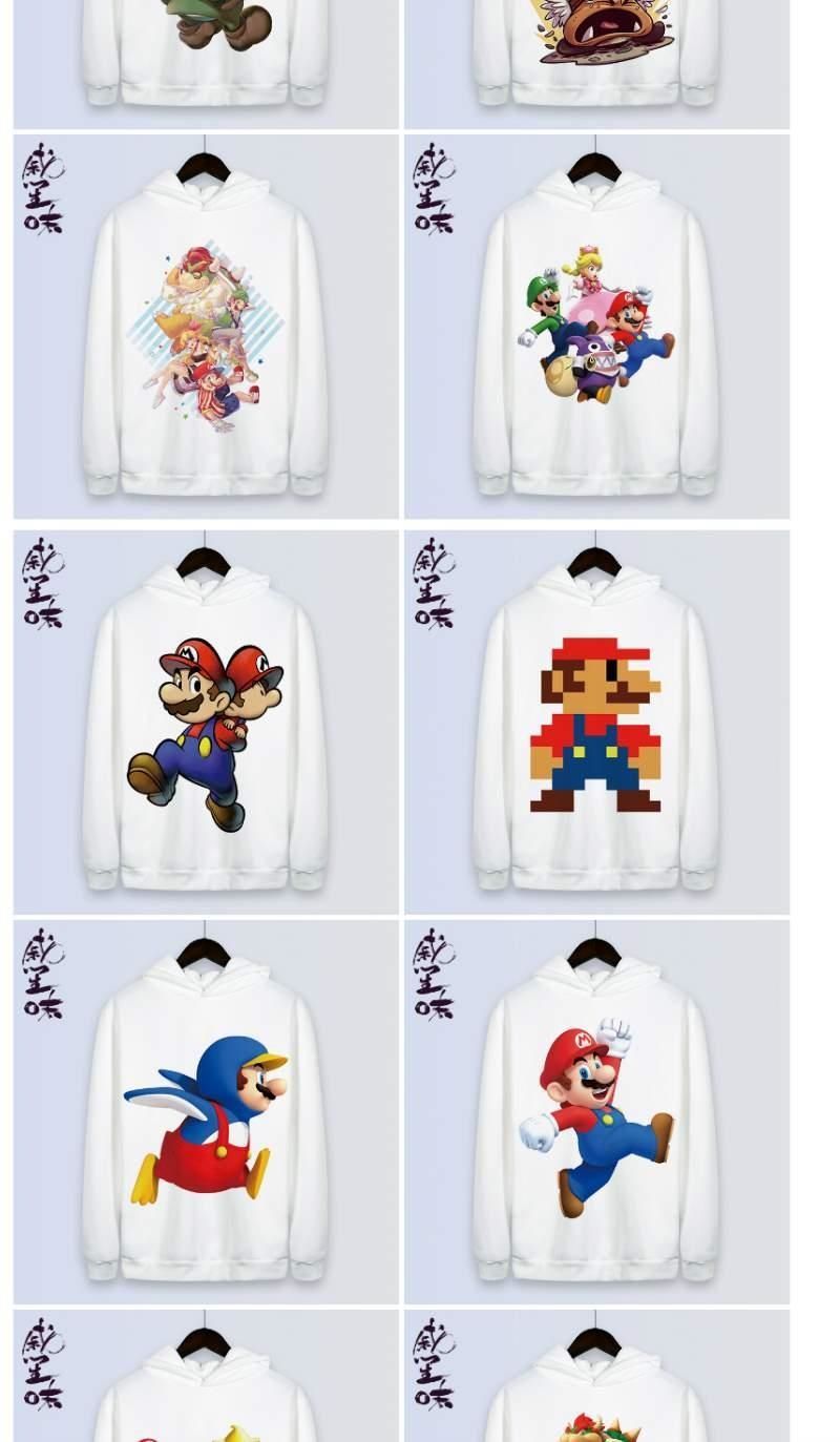玛丽马里奥连帽卫衣奥赛德周边卡通儿童动漫游戏周边动画衣服14童装14
