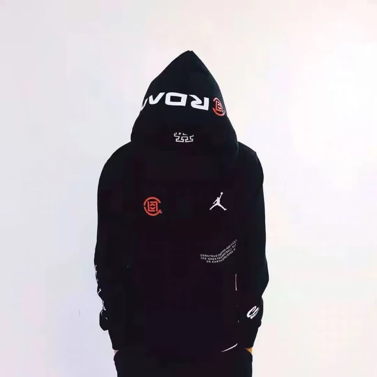 jordan【品牌】aj秋冬aj联名陈冠希潮牌兵马俑飞人男 女潮ins卫衣加