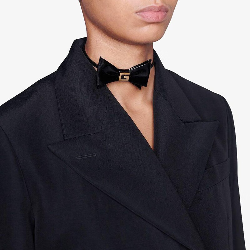 古驰(gucci)男款 logo领结造型项圈 629605j1745【图片 价格 品牌