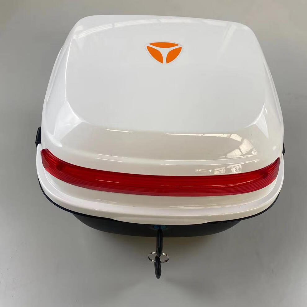 雅迪冠能电动车后尾箱dq6后储物箱无损安装 平衣架 绿色尾箱【图片