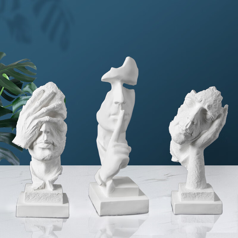 whj * 小石膏头像30cm大卫石膏像小卫琴女阿波罗阿里亚斯思考者维纳斯