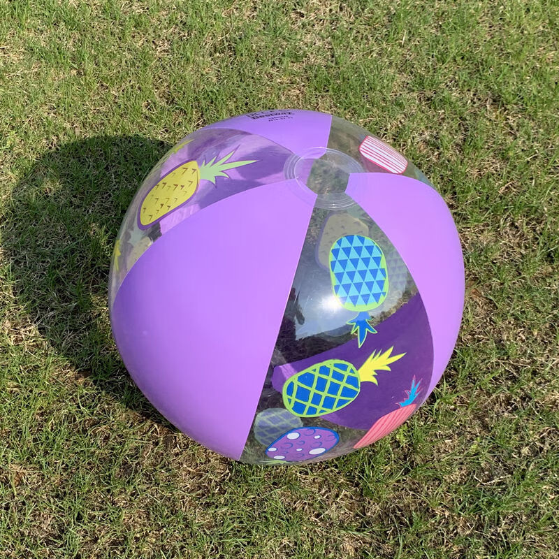 适用于半透明大号海洋球儿童充气玩具沙滩球水上乐园游泳池戏水球黄色