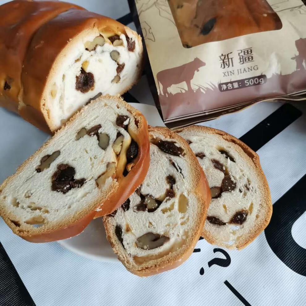 麦趣尔新疆大列巴黑麦列巴烘焙早餐干面包 麦趣尔黑麦果仁列巴1条(500