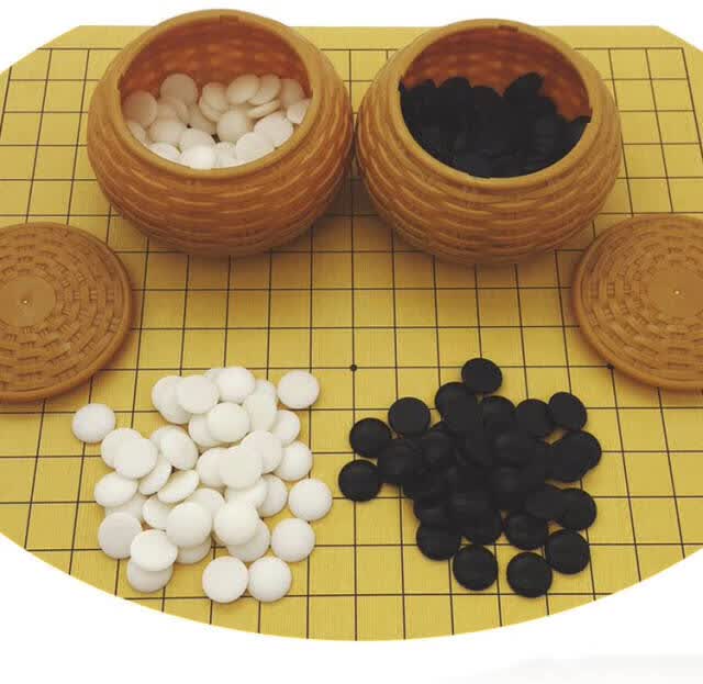 围棋套装五子棋儿童初学者高档象棋大号实木双面棋盘成人标准棋子