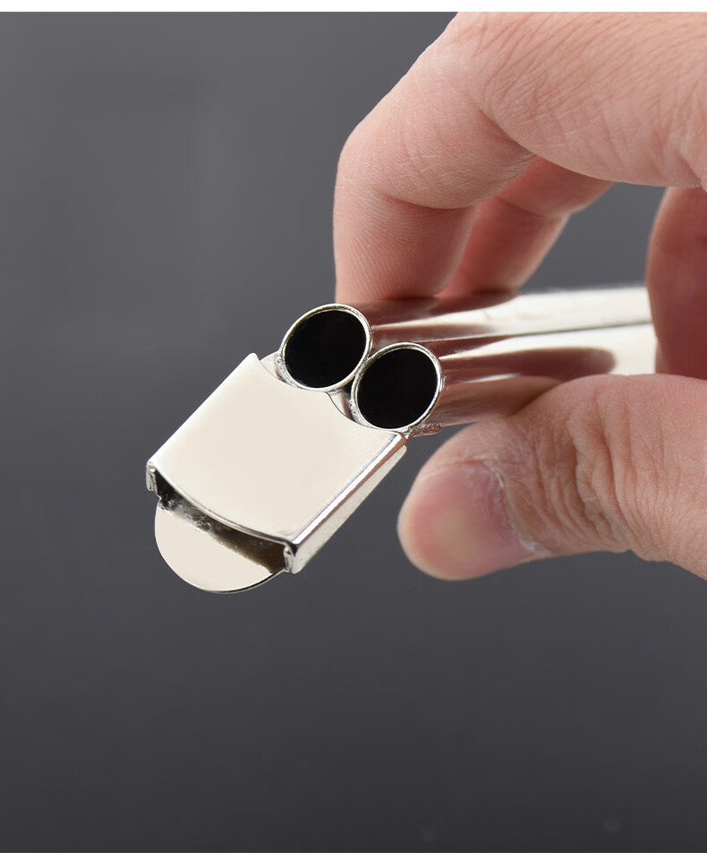 双音哨裁判口哨不锈钢三音哨子篮球比赛金属哨警报笛专用多音口哨双音