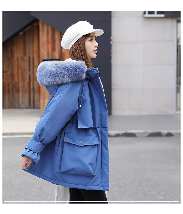 楚馨羽绒服女轻薄派克服2020冬装新款中长款羽绒衣女士大毛领显瘦韩版