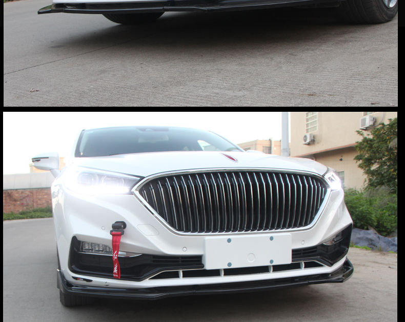 红旗h5前铲适用于红旗h5小包围 红旗h唇防撞条大改装专用 三段式 三段