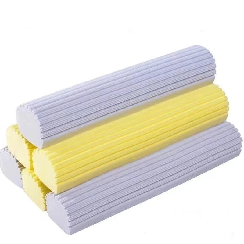 海绵头升级款细纹对折28cm窄扣款通用胶棉拖把头替换头拖把头4个装