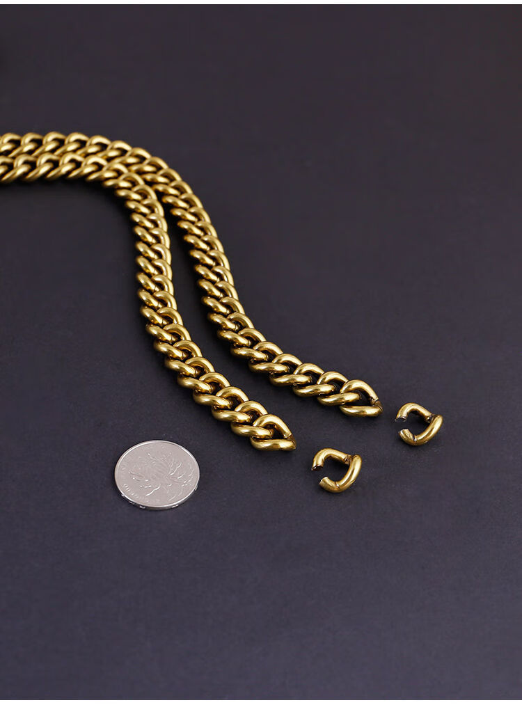 适用双g包包古铜古金色粗链条肩带配件无扣款链子单买 叁古金130cm