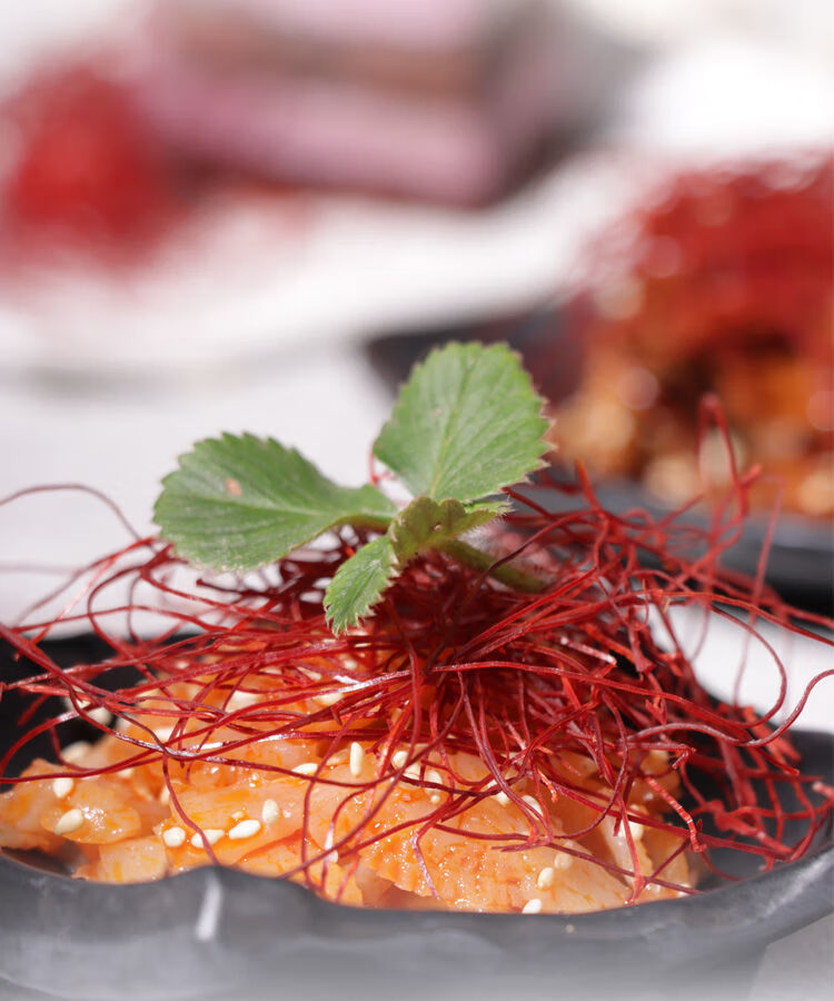 中西餐灵魂摆盘辣椒丝超细分享厨房创意细椒低辣装饰细干辣椒丝创意摆