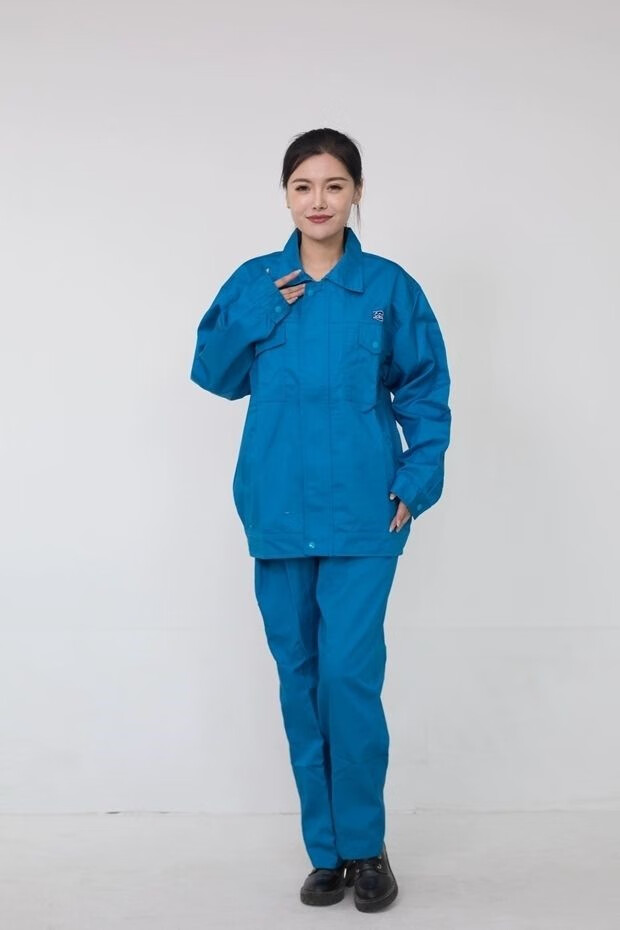 江南造船厂员工工作服春秋夹克款式全工艺涤棉工作服劳保服 道奇蓝