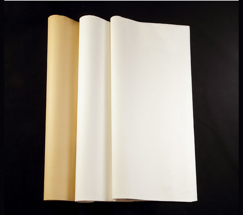 rdl手工宣纸熟宣四尺蝉翼云母宣纸扎花蝉衣毛笔小楷书法作品纸国画