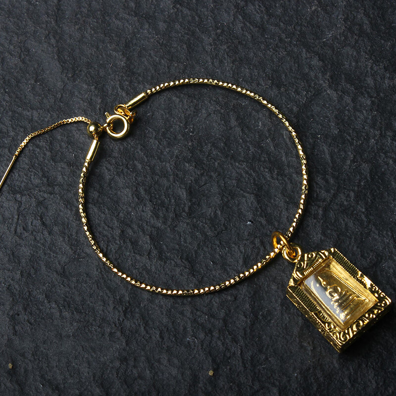 梦逸泰国佛牌手链手链针式定位龙虾堂皇扣镀金镀银小佛牌转运珠配