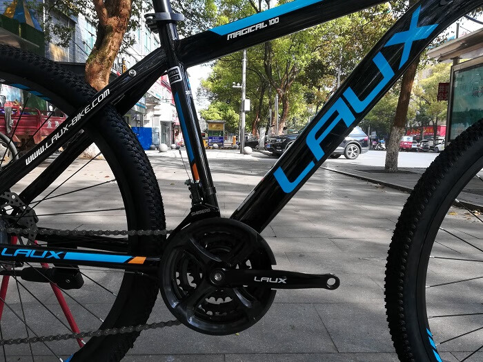 雷克斯自行车laux雷克斯钢架山地车阳光100升级款双碟刹自行车避震