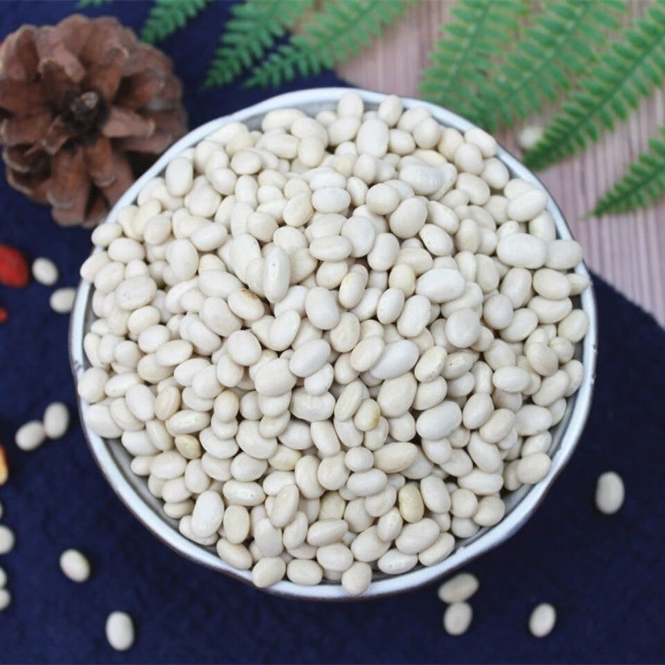 珍珠小白豆半斤云南农家自种小白芸豆白豆炖菜煲汤豆类杂粮粗粮小白豆