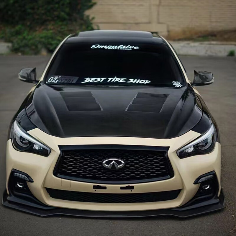 适用于英菲尼迪q50l中网18141721款q50sl运动保险前杠新q50l中网包围