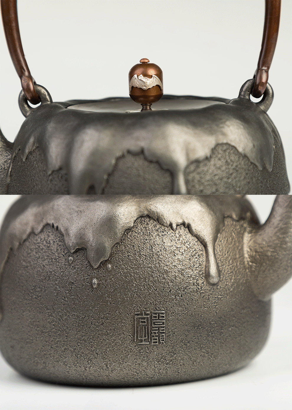 晋韵堂寒江独钓烧水壶茶壶铁壶煮茶壶手工壶烧茶壶铸铁壶寒江独钓寒江