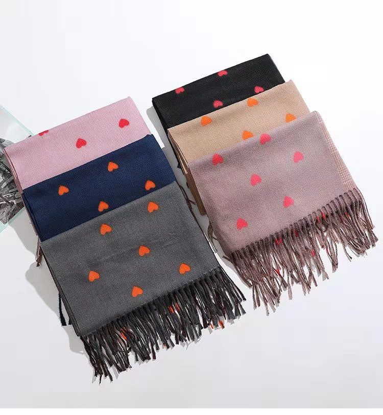 f围巾女冬季学生韩版百搭冬款围脖双面纯色披肩秋冬长款保暖围脖乐迪