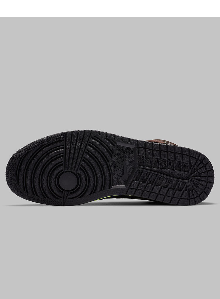 彩色拼接 男女同款 情侣运动鞋 纯原aj1 high-生物 黑客 37