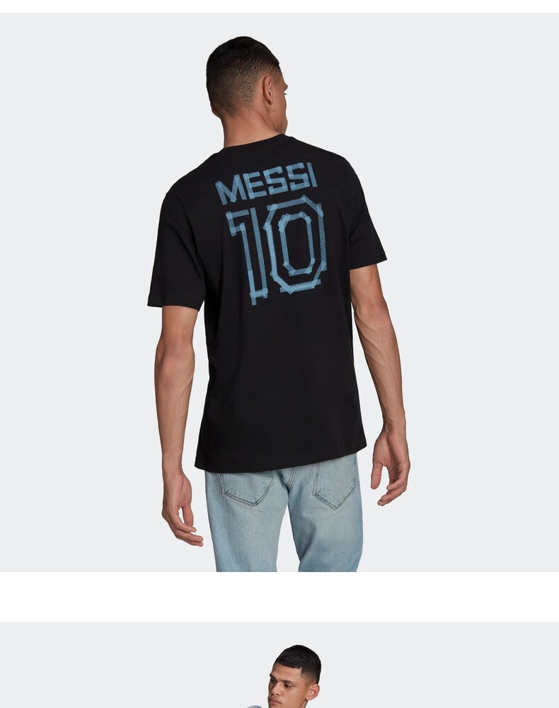 adidas阿迪达斯官网男装夏季新款梅西10号足球运动圆领短袖t恤ha0936