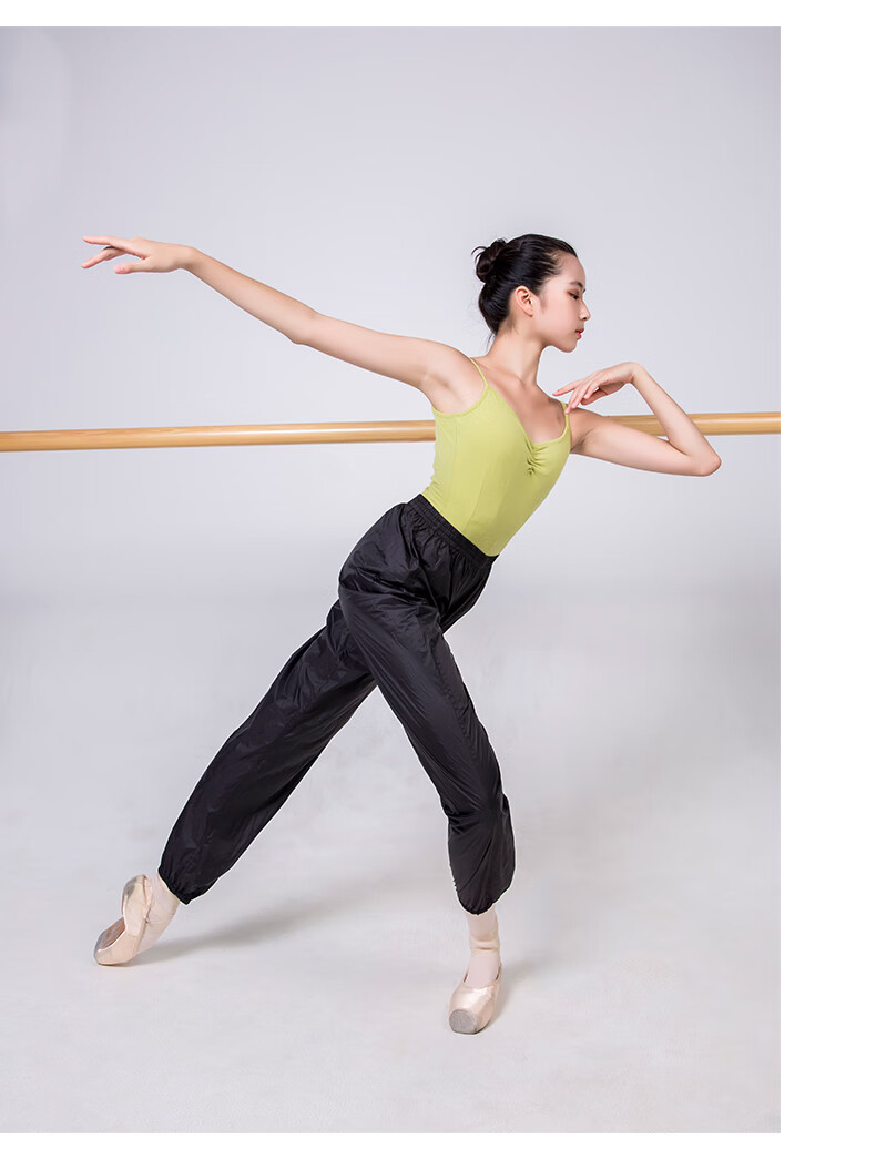 芭蕾舞热身裤练功裤薄软透气舞蹈服女形体裤 风信子蓝(背带款) s