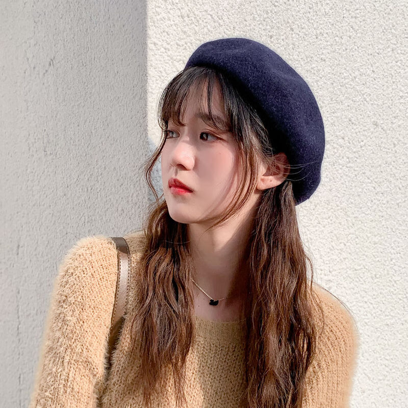 lucaly新品头大脸大的帽子女大圆脸头大适合的帽子女秋冬大脸胖妹妹胖