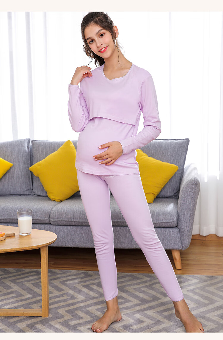 爱宝适月子服秋冬纯棉孕妇睡衣哺乳衣家居服喂奶衣套装秋衣秋裤产妇