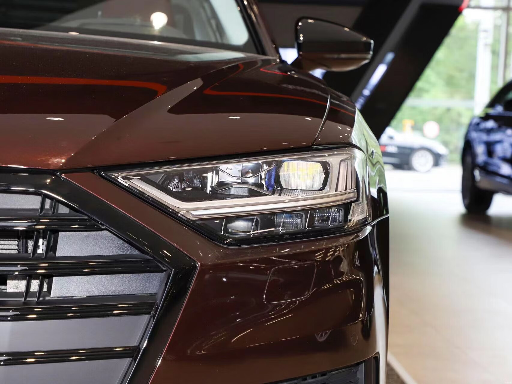 适用18-22款奥迪a8矩阵大灯总成低配升高配led激光前车灯oled尾灯