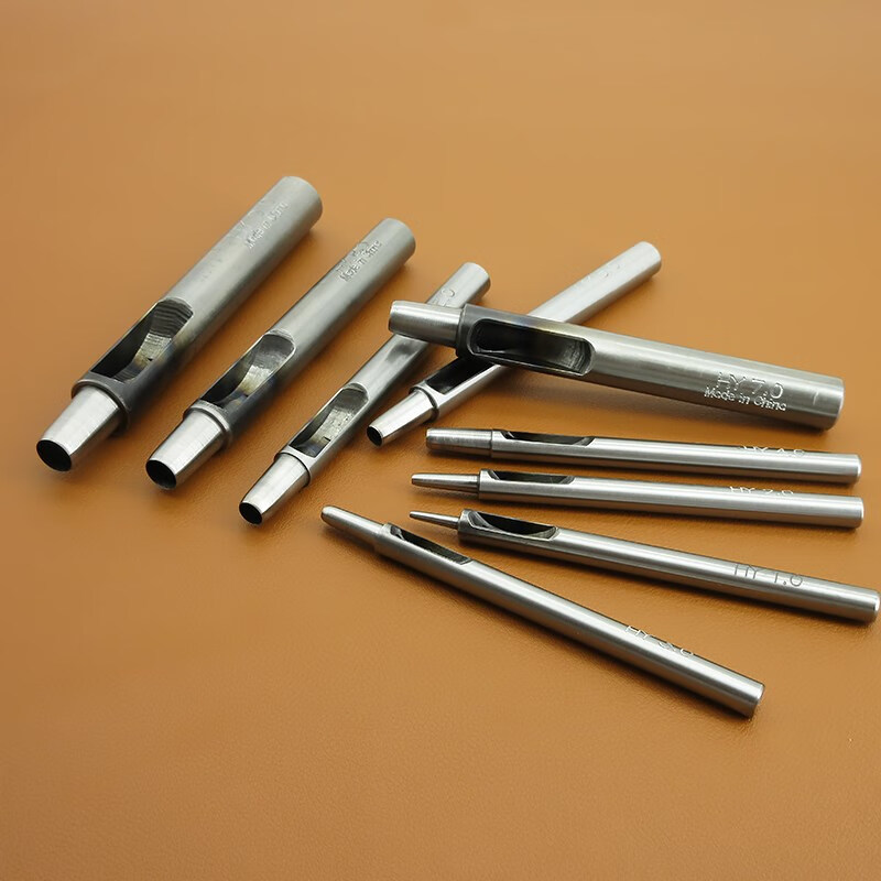 宫莲圆冲皮带冲子手表带裤带diy皮革空心打孔器家用级冲头 湖蓝色 4.