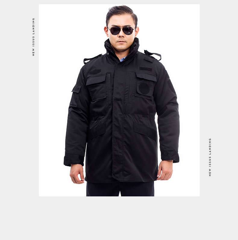 冬季保安服大衣加厚棉袄特男女执勤工作服棉服保安棉大衣加厚防寒服